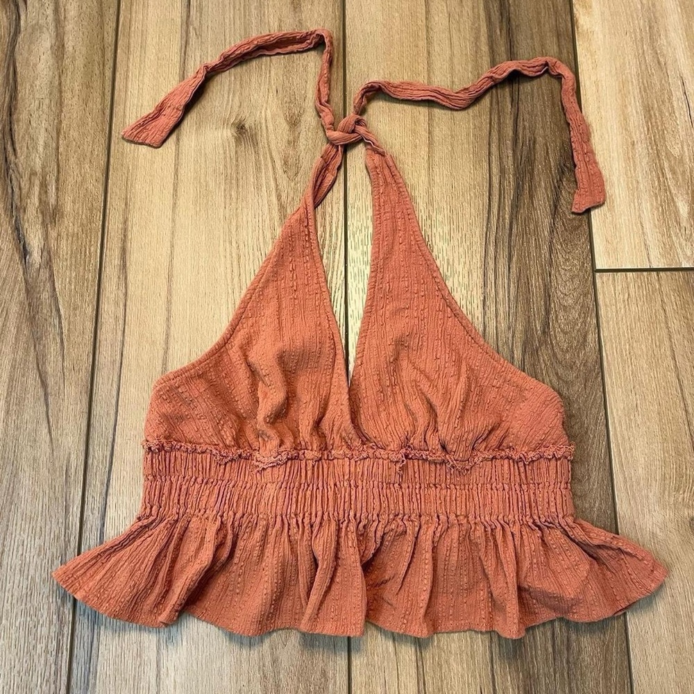 Cotton Candy Ruffle Halter Top